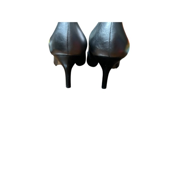 Coach Black Silver Pointed Toe Kitten Heel Pumps Women's Size 9B - Picture 3 of 11